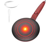 Crepera, Sartén para crepes Control automático de temperatura antiadherente | Sartén para crepes a la plancha Eficiente para la cocina casera Desayuno familiar Cocinar Panqueques Plancha