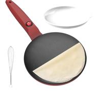 Crepera, Sartén para crepes Crepe Antiadherente con Control Automático de | Máquina para hacer crepes antiadherente Crepera eficiente, precalentamiento rápido, calentamiento rápido y u