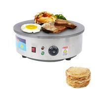 Crepere eléctrico para crepes 2800 W 45 cm Sartén para crepes Temperatura ajustable profesional para panqueques, tortillas