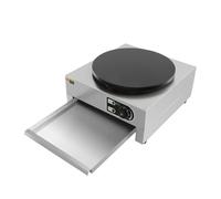 Crepes Maker 40 cm, Máquina eléctrica para panqueques, hierro crepé | Crepeseisen - Máquina para crepes (0 - 300 °C, calefacción circular, espátula de madera, para crepes, tortitas de huevo