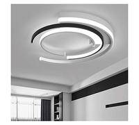 Crepundia Bajo Consumo Lampara Techo, Luces De Techo Modernos Sala Estar Dormitorio Lustre Plafond Moderne Luminaria Blanco Lámpara Negro(Cold,40x40x5cm 36W)
