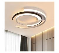 Crepundia Bajo Consumo Lampara Techo, Luces De Techo Modernos Sala Estar Dormitorio Lustre Plafond Moderne Luminaria Blanco Lámpara Negro(Changeable,50x50x5cm 52W)