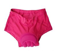 Crepundia Calzoncillos Ciclismo Hombre Acolchados, De Las Mujeres de la Ropa Interior MTB Bici Cortos Escritos de Camino de la Bicicleta de Ciclo Respirable 3D Gel Pad Confortable(Pink,XXL)