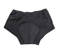 Crepundia Calzoncillos Ciclismo Hombre Acolchados, De Las Mujeres de la Ropa Interior MTB Bici Cortos Escritos de Camino de la Bicicleta de Ciclo Respirable 3D Gel Pad Confortable(Black,3XL)