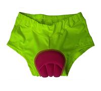 Crepundia Calzoncillos Ciclismo Hombre Acolchados, De Las Mujeres de la Ropa Interior MTB Bici Cortos Escritos de Camino de la Bicicleta de Ciclo Respirable 3D Gel Pad Confortable(Green,M)