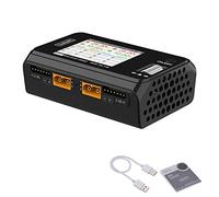 Crepundia Carica batteria per Auto, 25 0W 15A Descarga de Cargador Inteligente Doble Canal para Piezas Repuesto 1-6S Modelo batería LIPO