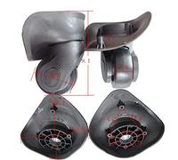 Crepundia Ruedas Giratorias 360° Maletas, Reemplazo De Las Ruedas Equipaje For Maletas Reparación La Mano Spinner Caster Goma Piezas Carretilla(Black,L)