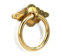 Crepundia Tiradores Cajones Vintage con Anillo, 2x Perilla de cajón con anillo de latón, tiradores de tocador for decoración de muebles, armarios, alacenas, puertas de armarios(B Ring Dia 50mm)