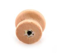 Crepundia Tiradores Madera de Muebles, Paquete de 20 pomos y tiradores redondos madera for gabinetes cocina, natural, for muebles, tocador armario(Small size)