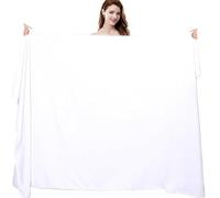 Crepundia Toallas BañO Grandes Absorbentes, Toalla De Baño Grande Y Gruesa Microfibra, Absorbente Secado Rápido, Multifuncional, For Natación, Fitness, Deportes Hoteles(White,70X140cm)