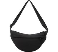 Crescent Bag - Bolsa de hombro de nailon con cremallera para mujer, bolsa de media luna con correa ajustable para uso diario, Negro -