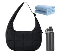 Crescent Bag - ligera para llevar en las axilas, diseño de bolso bohemio, de hombro acolchada de gran capacidad, de hombro acolchada para uso diario, gimnasio, entrenamiento, viajes