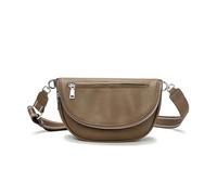Crescent - Bolsa de nailon plegable de tamaño mediano para mujeres y hombres, bolsa de hombro individual con correa ajustable, Z-PU-Color café, Moda y ocio