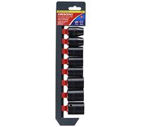 Crescent CIMS0N - Juego de llaves de vaso SAE de impacto estándar de 6 puntos de 1/2" (8 piezas)