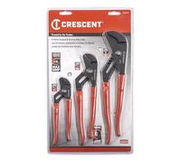 Crescent Juego de alicates para herramientas T&G de mandíbula recta negro fosfato 7 10 12