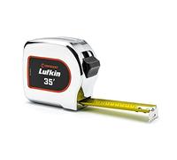 Crescent Lufkin 1-1/8" x 35' Chrome Case Yellow Clad Tape Measure - L935-02