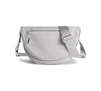 Crescent Moon Bag - Bolso de hombro plegable de nailon mediano con correa ajustable (gris claro)
