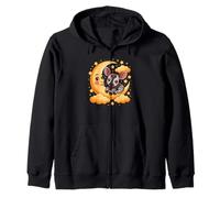 Crescent Moon Clouds Okapi Jirafa de Bosque Sudadera con Capucha