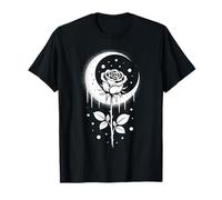 Crescent Moon Rose Gothic Art Alternative Tattoo Art Camiseta