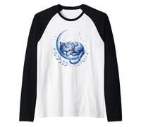 Crescent Moon Selkirk Rex Rexes Camiseta Manga Raglan