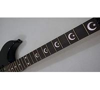 Crescent Moon & Stars Fret Markers Stickers Inlay Guitarra & Bass Pegatinas Diapason Guitarra (plata)