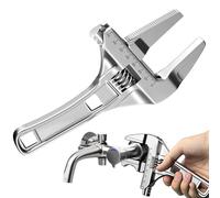 Crescent Wrench - Llave antideslizante ajustable de aluminio, herramienta de reparación portátil, para fontanería, cabezal de ducha, fregadero, baño, casa, mano