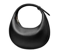 Crescents - Bolso bandolera de cuero para mujer, bolso de mano con correa ajustable, bolsas cruzadas para mujer, Black, One Size