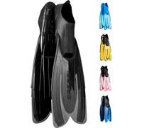 Cressi Aletas de Snorkeling Agua Short Self Adjusting Unisex Adulto Negro/Plata 41/42