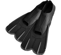 Cressi Agua Short Aletas de Snorkeling, Unisex Adulto, Negro/Plata, 35/36