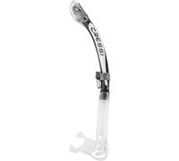 CRESSI Alpha Ultra Tuba Dry para Buceo, Apnea y Snorkel, Unisex-Adult, Transparente/Negro/Blanco, Talla Única