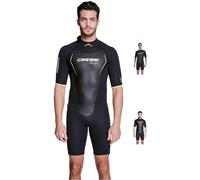 Cressi Altum Wetsuit Man 3mm Traje de Neopreno de Una Pieza o Shortry, Hombre, Negro/Amarillo, M