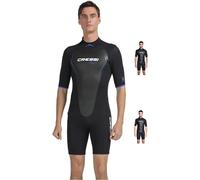 Cressi Altum Wetsuit Man 3mm Traje de Neopreno de Una Pieza o Shortry, Hombre, Negro/Azul, M