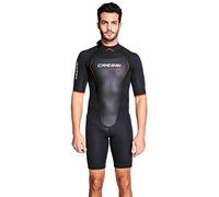 Cressi Altum Wetsuit Man 3mm Traje de Neopreno de Una Pieza o Shortry, Hombre, Negro/Naranja, S
