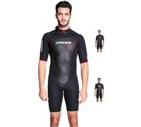 Cressi Altum Wetsuit Man 3mm Traje de Neopreno de Una Pieza o Shortry, Hombre, Negro/Rojo, XL
