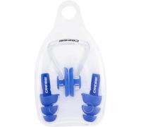 CRESSI Aqua Kit Ear Plugs, Set Tapones Orejos + Clip Nariz Unisex Adulto, Azul, Talla Única