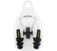 CRESSI Aqua Kit Ear Plugs Set de Tapones + Pinza Nasal, Unisex-Adult, Negro, Talla Única