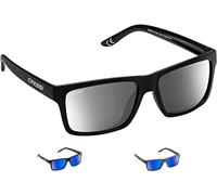 Cressi Bahia Flotantes Sunglasses Gafas De Sol Deportivo, Unisex adulto, Negro/ Lentes espejados