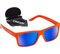 Cressi Bahia Flotantes Sunglasses Gafas De Sol Deportivo, Unisex adulto, Naranja/Azul Lentes espejados