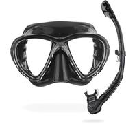Cressi Big Eyes EVO Conjunto Combo de Snorkel, Unisex Adulto, Negro/Negro, Talla Única