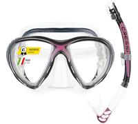 CRESSI Big Eyes EVO - Máscara Simple Big Eyes EVO o Conjunto de Máscara Big Eyes EVO y Tubo Alpha UD, para Buceo y Esnórquel, Talla Única, Adultos