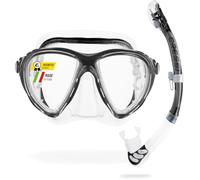 Cressi Big Eyes Evolution & Kappa Ultra Dry Schnorchel - Pack de snorkel (tubo y gafas), Color Transparente/Negro, Única