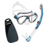 Cressi Big Eyes Evolution & Alpha Ultra Dry, Clear/Blue Máscaras y esnórqueles, Adulto, Unisex, Transparente-Azul, Talla única