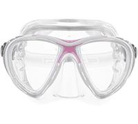 CRESSI Big Eyes Evolution Crystal - Máscara de Buceo para Mujer, Color Transparente/Rosa