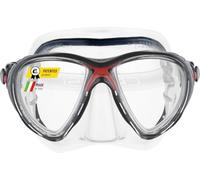 Cressi Evo Big Eyes Diving Mask Transparente,Rojo