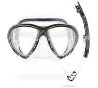 Cressi Big Eyes Evolution & Kappa Ultra Dry Schnorchel - Pack de snorkel (tubo y gafas), Color Transparente/Negro, Única