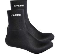 Cressi Black Neoprene Socks Resilient - Escarpines de Buceo Muy Elásticos Disponible en Neopreno Color Negro de 3 y 5 mm,Unisex Adulto