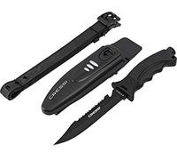 Cressi Borg Knife Black Blade Cuchillo de Buceo, Unisex Adulto, Negro/Hoja Negro, 26.5 cm