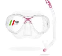 Cressi C/Set Estrella VIP Jr Clear/Lime Kit de Snorkeling, Unisex niños