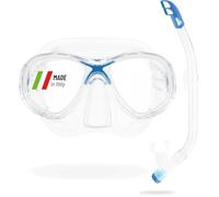 Cressi C/Set Estrella VIP Jr Clear/Lime Kit de Snorkeling, Unisex niños