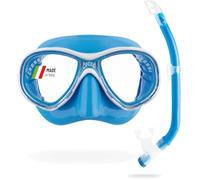 Cressi C/Set Estrella VIP Jr Clear/Lime Kit de Snorkeling, Unisex niños